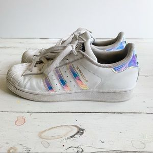 shiny adidas trainers